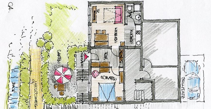 Ferienwohnung Am Bach Kreuzlingen Dış mekan fotoğraf